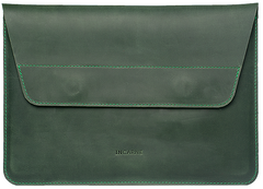 Кожаный чехол ручной работы INCARNE LINE для MacBook Pro 15 (2016-2019) - Зеленый, цена | Фото
