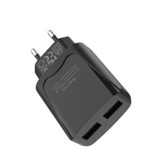 Мережевий зарядний пристрій HOCO C52A Authority 2.1A 2USB - White, ціна | Фото