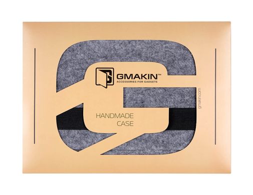 Повстяний чохол-конверт Gmakin для MacBook Pro 13 (2016-2022) | Air 13 (2018-2020) | Air 13.6 (2022-2024) M2/М3 - Gray (GM15-13New), ціна | Фото