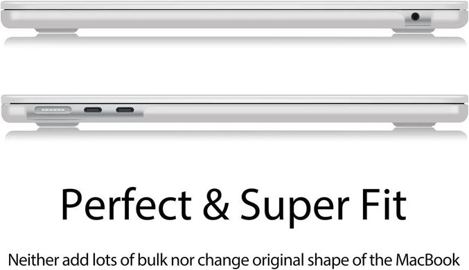 Пластиковый матовый чехол-накладка STR Matte Cream Hard Shell Case for MacBook Air 13.6 (2022-2024) M2/М3 - Black, цена | Фото