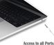 Пластиковый матовый чехол-накладка STR Matte Cream Hard Shell Case for MacBook Air 13.6 (2022-2024) M2/М3 - Black, цена | Фото 4