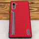 TPU чохол SHENGO Textile series для Samsung Galaxy Note 10 - Червоний, ціна | Фото 3