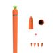 Силиконовый чехол со сменными наконечниками для Apple Pencil 1 STR Carrot Pencil Case - White, цена | Фото 1