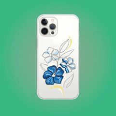 Силиконовый прозрачный чехол Oriental Case Ukraine Lover (Барвінок) для iPhone 15 Pro Max