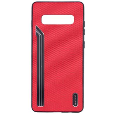 TPU чохол SHENGO Textile series для Samsung Galaxy S10+ - Червоний, ціна | Фото