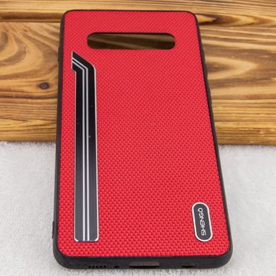 TPU чохол SHENGO Textile series для Samsung Galaxy S10+ - Червоний, ціна | Фото