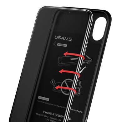 Чохол-акумулятор USAMS для iPhone X US-CD43 3200mah - Black, ціна | Фото