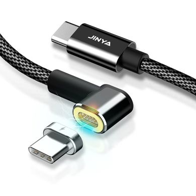 Кабель JINYA Type-C 87W Magnet Cable for MacBook Charge (2 m) - Black (JA5007), цена | Фото