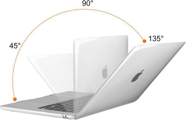 Пластиковый глянцевый чехол-накладка STR Crystal PC Hard Case for MacBook Air 15 (2023-2024) М2/М3 - Прозрачный