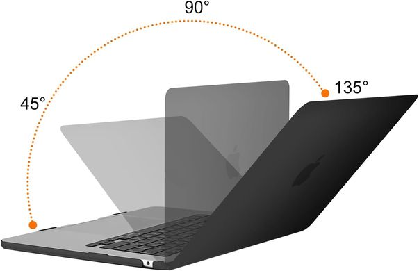 Пластиковый матовый чехол-накладка STR Matte Hard Shell Case for MacBook Air 15 (2023-2024) М2/М3 - Black