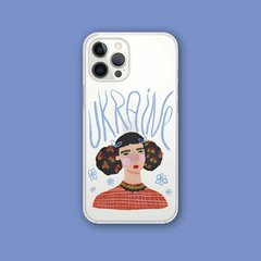Силіконовий прозорий чохол Oriental Case Ukraine Lover (Гуцулка) для iPhone 15 Pro Max
