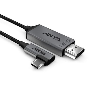 Кабель JINYA Type-C to HDMI Cable (4K@60HZ;1.8m) - Black (JA5011), цена | Фото