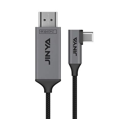 Кабель JINYA Type-C to HDMI Cable (4K@60HZ;1.8m) - Black (JA5011), ціна | Фото