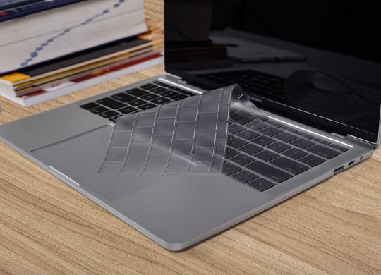 Накладка на клавиатуру STR для MacBook 12 / Pro 13 (2016-2019) - Прозрачная US (без TouchBar), цена | Фото