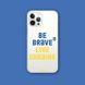 Силіконовий прозорий чохол Oriental Case Ukraine Lover (Be Brave) для iPhone 7 | 8 | SE (2020-2022), ціна | Фото