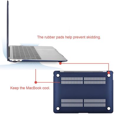 Пластиковий матовий чохол-накладка STR Matte Hard Shell Case for MacBook Pro 15 (2016-2019) - Navy Blue, ціна | Фото