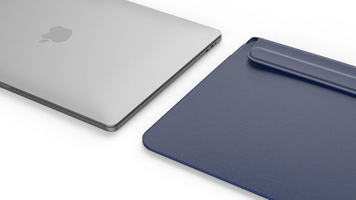 Шкіряний чохол-папка WIWU Skin Pro 2 for MacBook Pro 15 (2016-2019) - Blue, ціна | Фото