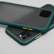 Матовый противоударный чехол MIC Matte Color Case for iPhone 12/12 Pro - Dark green/orange, цена | Фото 2