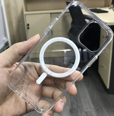 Прозрачный противоударный чехол с MagSafe STR Space Case for iPhone 13 Pro - Clear, цена | Фото