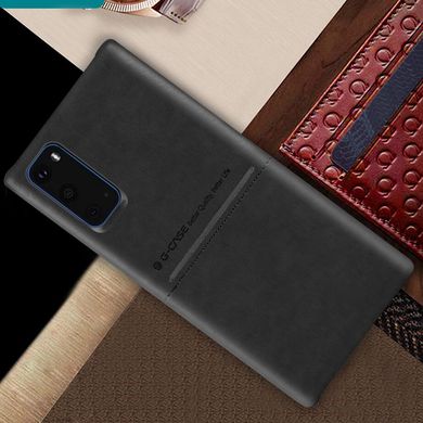 Кожаная накладка G-Case Cardcool Series для Samsung Galaxy S20 - Черный, цена | Фото