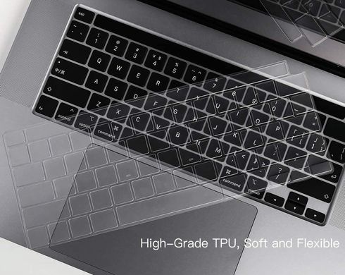 Накладка на клавиатуру STR для MacBook Pro 13 (2020) / Pro 16 (2019) - Прозрачная US, цена | Фото