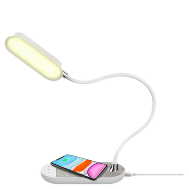 LED лампа c беспроводной зарядкой MOMAX Q.LED FLEX - White, цена | Фото