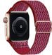 Тканинний ремінець STR Buckle Solo Loop for Apple Watch 45/44/42 mm (Series SE/7/6/5/4/3/2/1) - Wine Red, ціна | Фото 1
