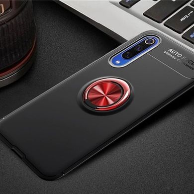TPU чехол Deen ColorRing под магнитный держатель для Xiaomi Mi CC9 / Mi 9 Lite - Черный / Красный, цена | Фото