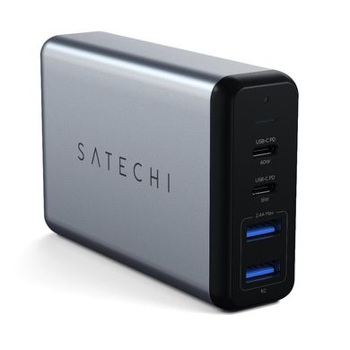 Зарядний пристрій Satechi 75W Dual Type-C PD Travel Charger (ST-MC2TCAM), ціна | Фото