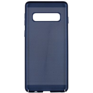 Ультратонкий дихаючий Чохол Grid case для Samsung Galaxy S10+ - Темно-Синій, ціна | Фото