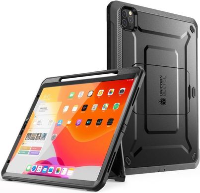 Протиударний чохол-книжка із захистом екрану SUPCASE UB Pro Full Body Case for iPad Pro 12.9 (2018 | 2020) - Black, ціна | Фото