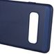 Ультратонкий дышащий чехол Grid case для Samsung Galaxy S10+ - Темно-синий, цена | Фото 5