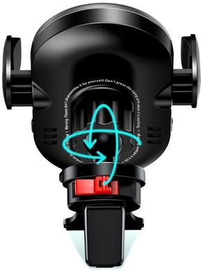 Автотримач із бездротовю зарядкою USAMS Wireless Charging Car Holder 15W (Air Vent) - Black (US-CD132), ціна | Фото