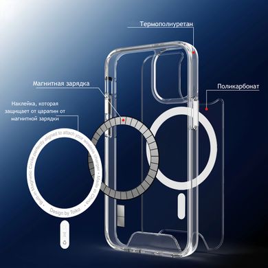 Прозорий протиударний чохол з MagSafe STR Space Case for iPhone 12 | 12 Pro - Clear, ціна | Фото