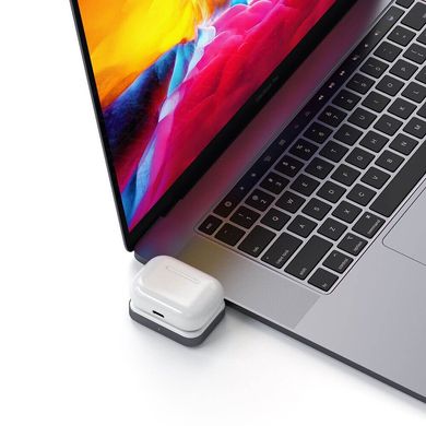 Док-станція Satechi USB-C Wireless Charging Dock Space Grey for Airpods (ST-TCWCDM), ціна | Фото