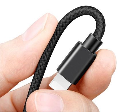 Кабель Baseus Cafule Cable USB to Lightning 2.4A (0.5m) Gray+Black (CALKLF-AG1), цена | Фото