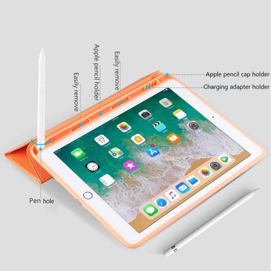 Чехол-книжка с держателем для стилуса STR Trifold Pencil Holder Case PU Leather for iPad 10.2 (2019/2020/2021) - Sky Blue, цена | Фото