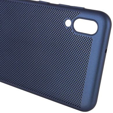 Ультратонкий дышащий чехол Grid case для Samsung Galaxy M10 - Темно-синий, цена | Фото