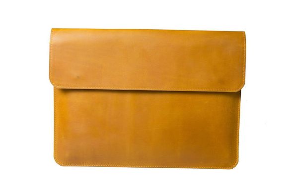 Шкіряний чохол Handmade Sleeve для MacBook 12/Air/Pro/Pro 2016 - жовтий (03020), ціна | Фото