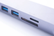 Переходник для MacBook ZAMAX 8in1 (2xPD/2xUSB/4K HDMI/RJ45/SD/mSD) - Gray, цена | Фото 2