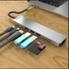 Переходник для MacBook ZAMAX 8in1 (2xPD/2xUSB/4K HDMI/RJ45/SD/mSD) - Gray, цена | Фото 5
