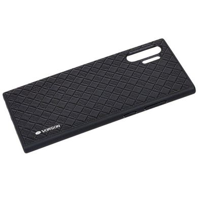 Кожаная накладка VORSON Braided leather series для Samsung Galaxy Note 10 Plus - Черный, цена | Фото