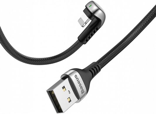Кабель Baseus Green U-shaped Lamp Mobile Game (CALUX-A01) USB-A to Lightning 1m (Black), цена | Фото