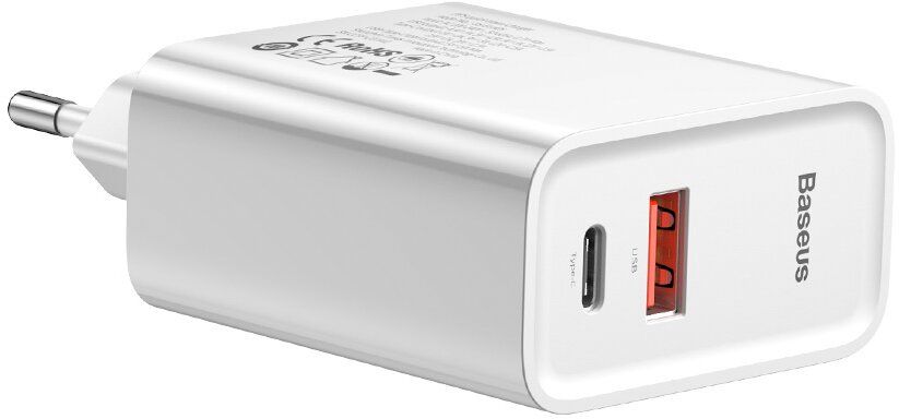 Зарядний пристрій Baseus Speed PPS Quick charger C+U 30W EU White, ціна | Фото