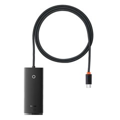 USB-Хаб Baseus Lite Series 4-in-1 (Type-C to USB 3.0*4 ) (1m) - Black (WKQX030401), ціна | Фото