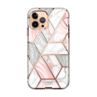 Протиударний чохол із захисним склом i-Blason [Cosmo Series] Case for iPhone 12 Pro Max 6.7 - Marble, ціна | Фото