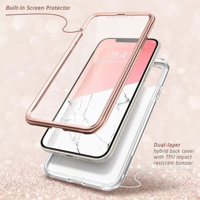 Противоударный чехол с защитным стеклом i-Blason [Cosmo Series] Case for iPhone 12 Pro Max 6.7 - Marble, цена | Фото