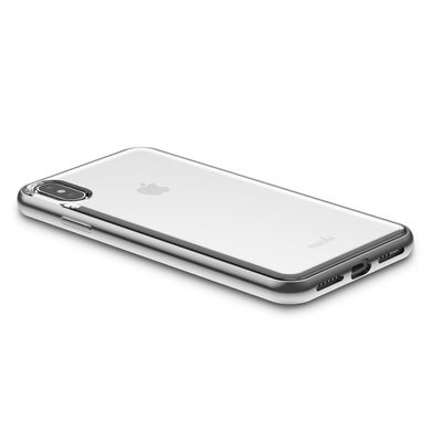 Moshi Vitros Slim Clear Case Jet Silver for iPhone XS Max (99MO103203), цена | Фото