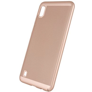 Ультратонкий дихаючий Чохол Grid case для Samsung Galaxy A10 (A105F) - Золотий, ціна | Фото