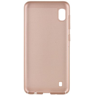 Ультратонкий дышащий чехол Grid case для Samsung Galaxy A10 (A105F) - Золотой, цена | Фото